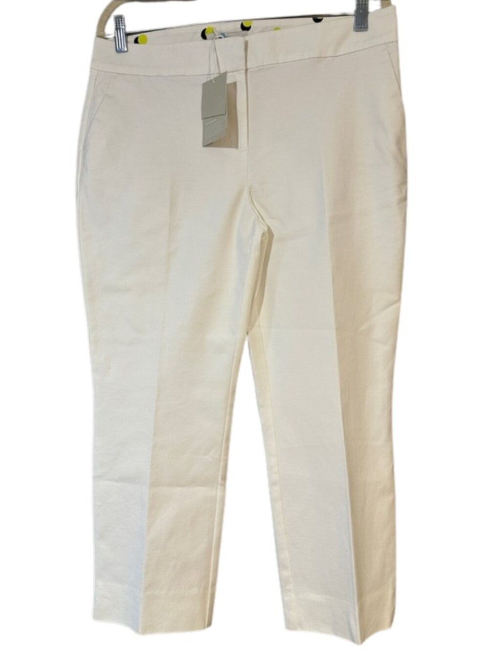 NWT Boden White Cropped Pants Women’s Size 14 High Rise Ankle
